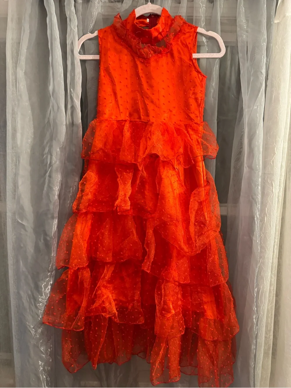 Lydia Deetz Beatles Bride Wedding Dress Red Halloween Costume